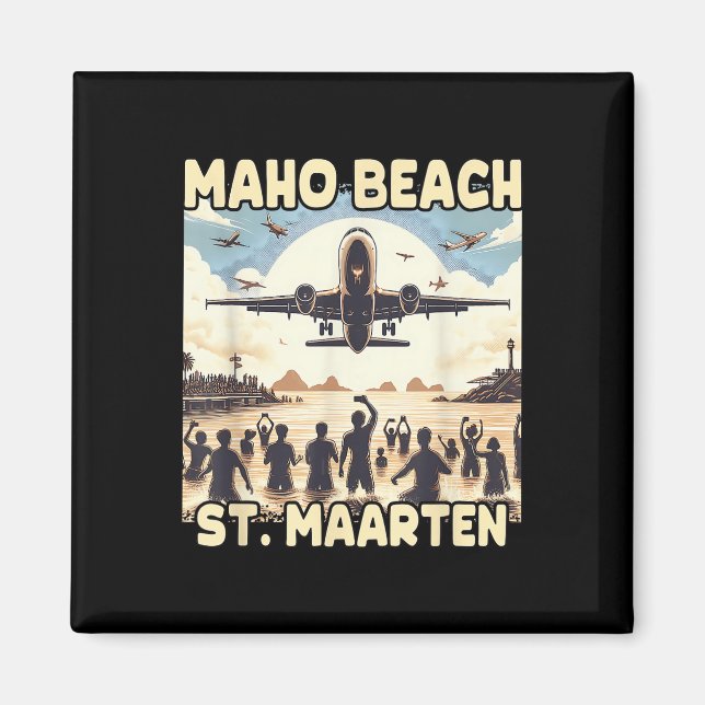 Aimant Maho Beach St. Maarten (Devant)