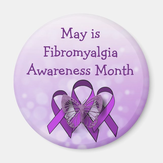 Aimant Mai est Fibromyalgie Mois de sensibilisation Magne (Devant)