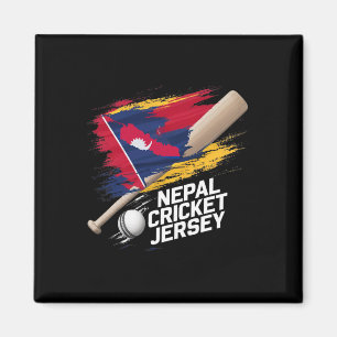 Aimant Maillot de cricket du Népal Drapeau du Népal de cr