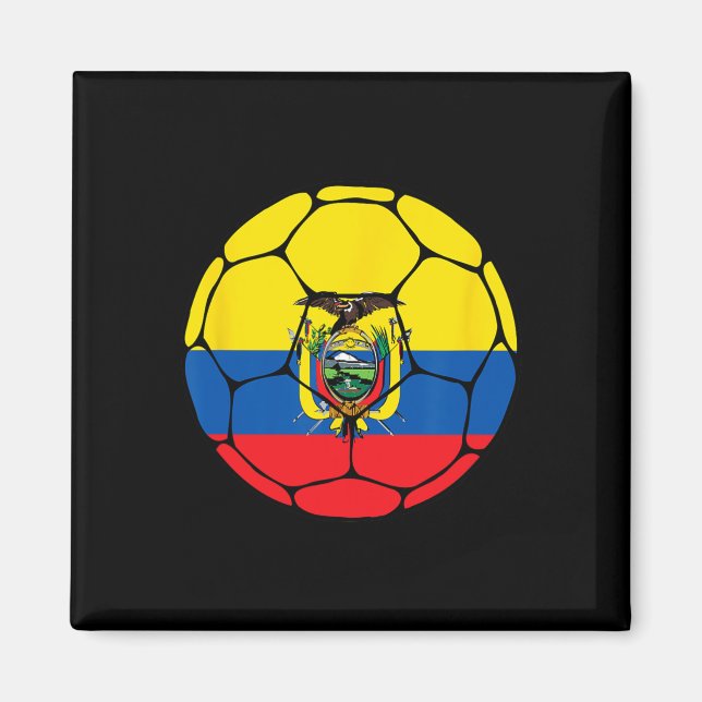 Aimant Maillot de foot Ll Drapeau Equateur Equatorien Gi (Devant)