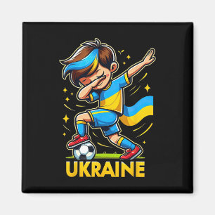 Aimant Maillot de footbyll pour enfants Dabbing Ukraina a