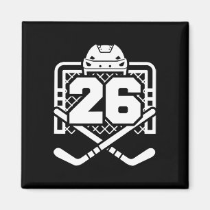 Aimant Maillot de hockey numéro 26 drôle de joueur de hoc
