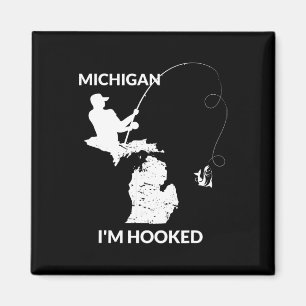 Aimant Maillot de pêche du Michigan pour pêcheurs et