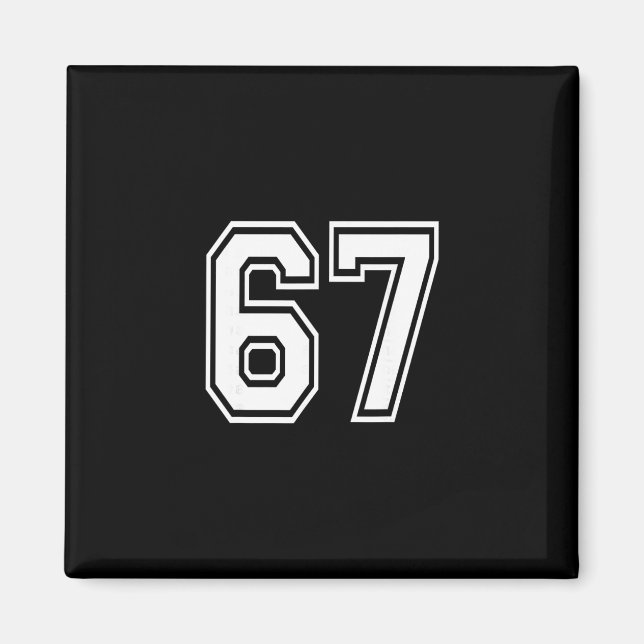 Aimant Maillot de sport d'équipe uniforme numéroté 67 67è (Devant)