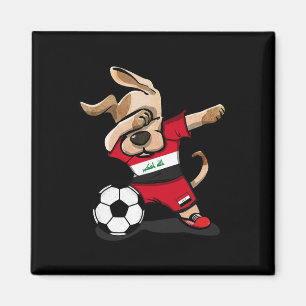 Aimant Maillot des fans de football irakiens Dabbing Dog 