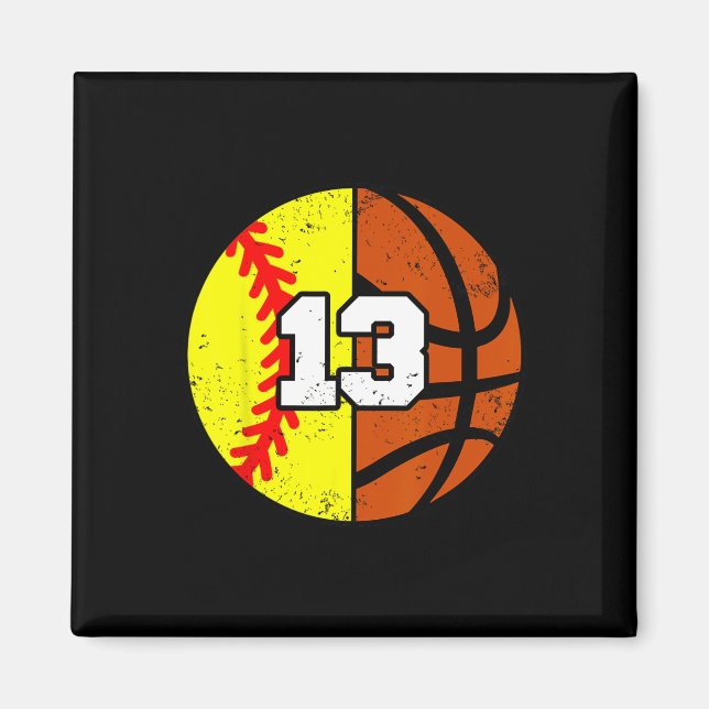 Aimant Maillot numéro 13 Softll Sketll 13e anniversaire d (Devant)