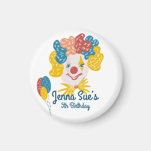 Aimant Main de clown dessinée Carnaval Anniversaire Color