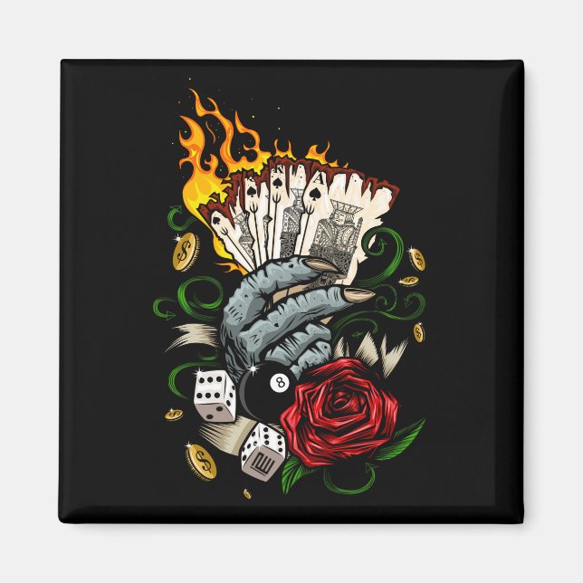 Aimant Main Des Cartes (Devant)