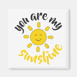 Aimant Main Jaune dessinée Sun Hello Sunshine Image
