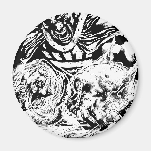 Aimant Main noire avec panneau crâne 2 (Devant)