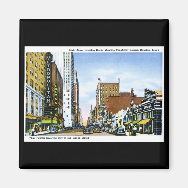 Aimant Main Street, Houston, Texas (Devant)