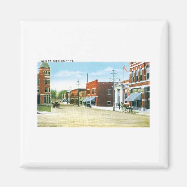 Aimant Main Street, Middlebury, Vermont (Devant)