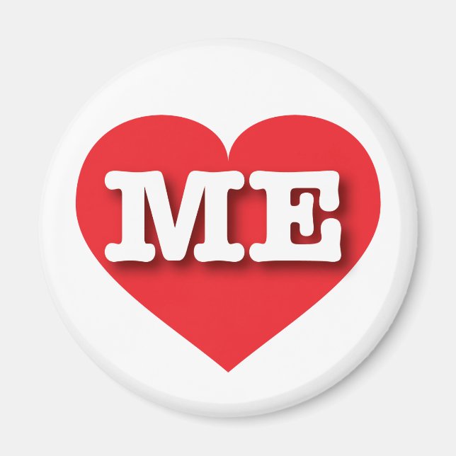 Aimant Maine Red Heart - Je m'aime (Devant)
