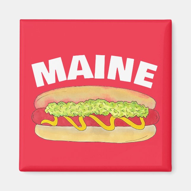 Aimant Maine Red Snapper Hotdog Portland ME Food Cookout (Devant)