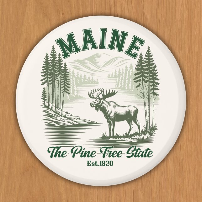Aimant Maine the Pine Tree State (Créateur téléchargé)