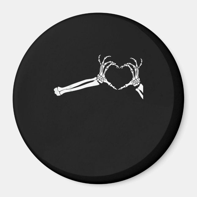 Aimant Mains Coeur Squelette Drôle. Halloween Costume pea (Devant)