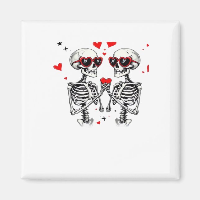Aimant Mains Coeur Squelette Pour Trending (Devant)
