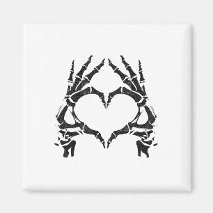 Aimant Mains de coeur de squelette - Halloween - Mains de