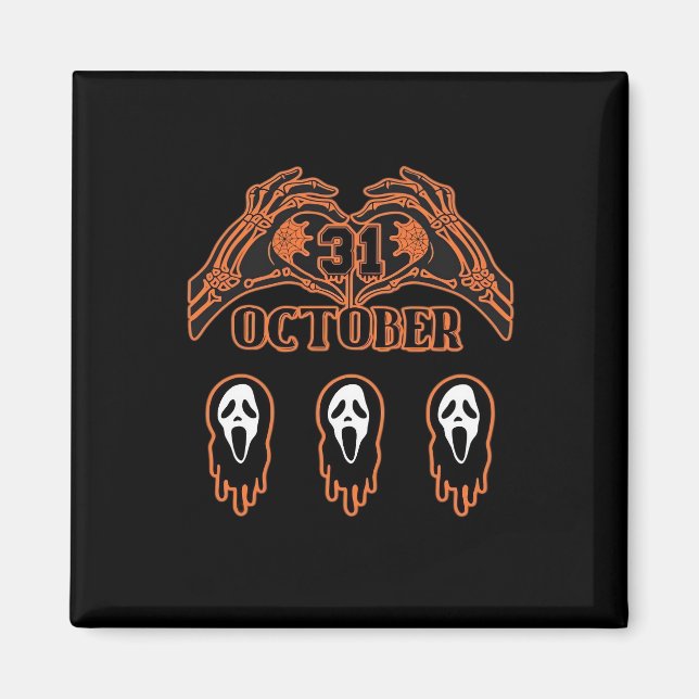 Aimant Mains De Squelette Pour Halloween Classique (Devant)