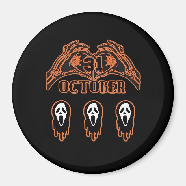 Aimant Mains De Squelette Pour Halloween Classique (Devant)