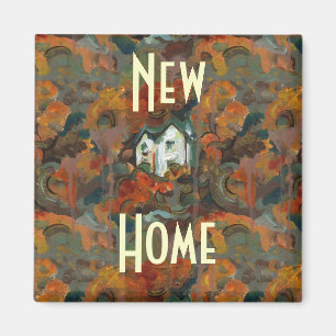 Aimant Maison Blanche et arbres d'automne