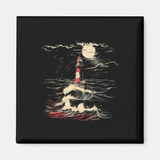 Aimant Maison de bord de mer voile phare bateau plage