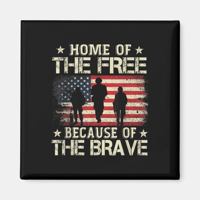 Aimant Maison De La Liberté À Cause Du Brave Drapeau Usa (Devant)