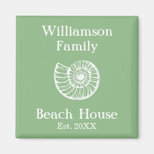 Aimant Maison de plage personnalisée