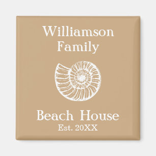Aimant Maison de plage personnalisée