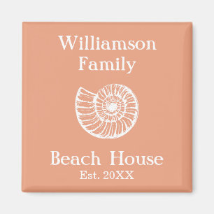 Aimant Maison de plage personnalisée