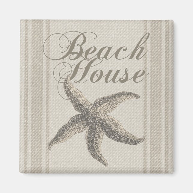 Aimant Maison de plage Starfish Bord de mer Côté côte (Devant)