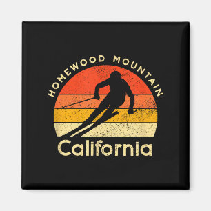 Aimant Maison de ski vintage montagne homewood californie