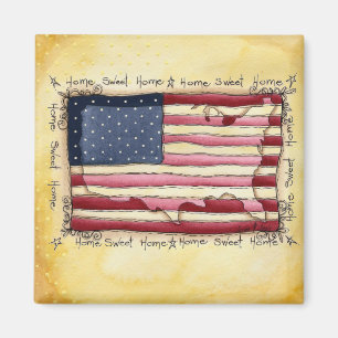 Aimant maison douce à la maison américaine