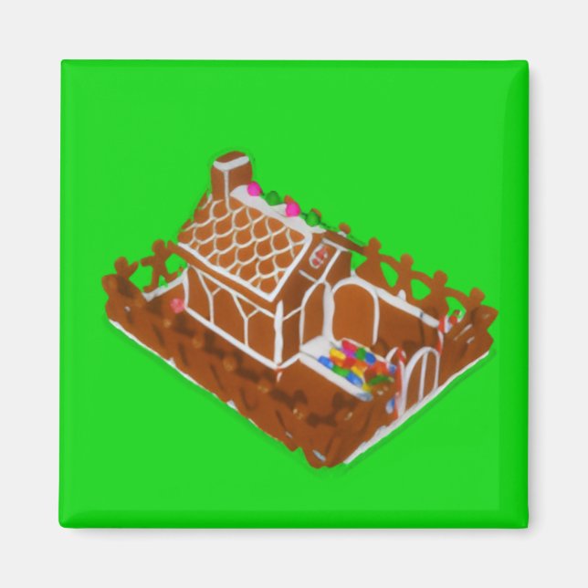 Aimant Maison en pain d'épices  (Devant)