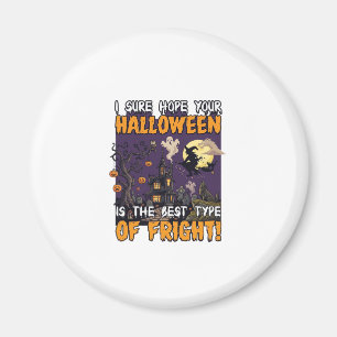 Aimant Maison hantée d'Halloween Sorcière Fantôme_1
