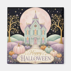 Aimant Maison Hantée Victorienne Pastel Fantaisiste Hallo