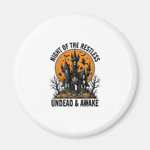Aimant Maison Hantée Vintage Morts Inquiets Art Halloween