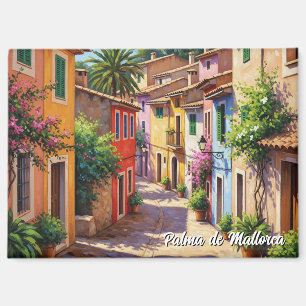 Aimant Maisons Colorées Palma de Mallorca Espagne Voyage
