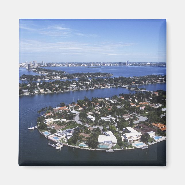 Aimant Maisons d'île privée de Biscayne Bay, Star (Devant)