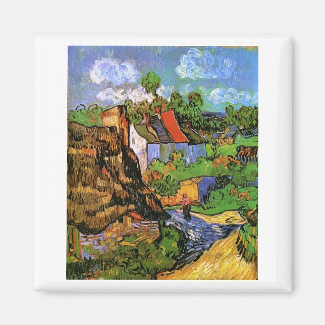 Aimant Maisons en Auvers Van Gogh Art (Devant)