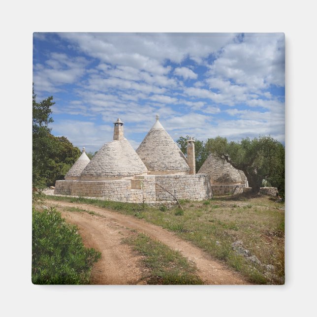 Aimant Maisons Trulli dans les Pouilles/Pouilles (Devant)