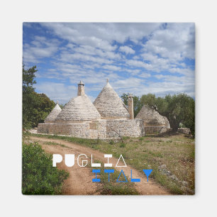 Aimant Maisons Trulli dans les Pouilles/Pouilles