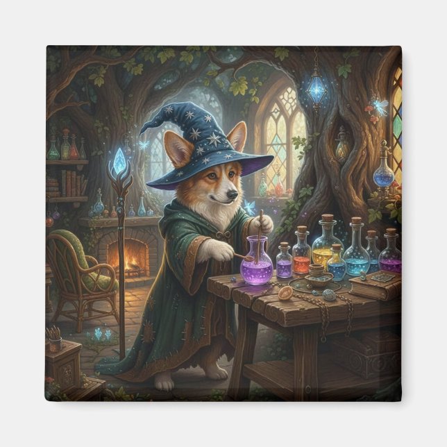 Aimant Maître des Potions Corgi (Devant)