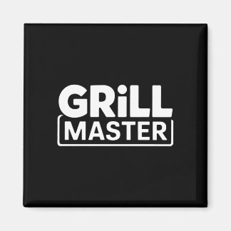 Aimant Maître du grill bbq masculin roi de la fumée de ba