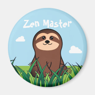 Aimant "Maître Zen" kawaii Sloth