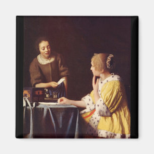 Aimant Maîtresse et domestique par Johannes Vermeer