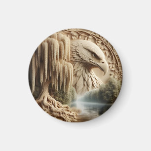 Aimant Majestic Eagle surplombant le lac Serene