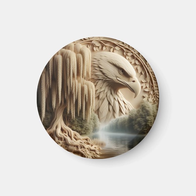 Aimant Majestic Eagle surplombant le lac Serene (Devant)