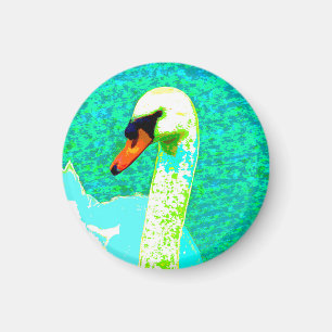 Aimant Majestic White Swan Head v