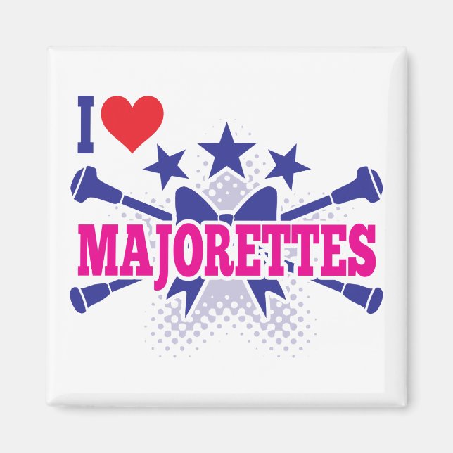 Aimant Majorettes, I Love Majorettes (Devant)